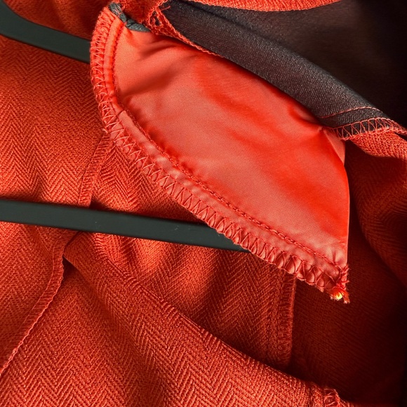 Perceptions Red Cropped Button-Front Blazer - Picture 3 of 9